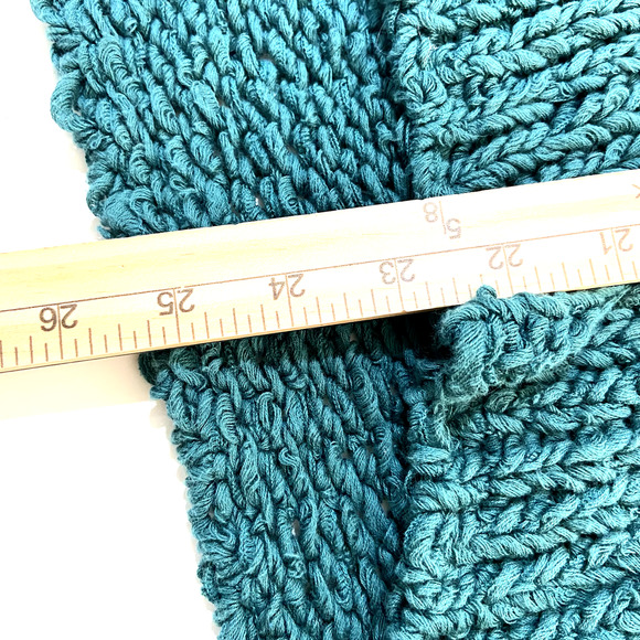 FREE PEOPLE Sand Dune Green Chunky Knit Sweater Bell Sleeve Sz M - Picture 9 of 11